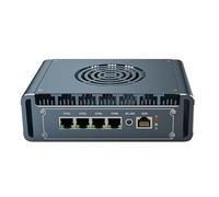 KINGDEL Firewall PC, i5-1235U/1245U 10C/12T hasta 4.40 GHz, 4 i226-V 2.5G LAN, 16 GB DDR5 RAM 256 GB NVMe SSD Super Mini Router AES-NI Compatible con 8K HD+DP 4xUSB3.0