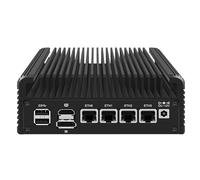 KINGDEL Mini PC silencioso sin ventilador, N150 4C/4T hasta 3.60GHz, 4*i226-V 2.5G LAN, 16GB DDR5 RAM 256GB NVMe SSD Mini Computer TF Card, GPIO, encendido automático, HD+DP Dual 4K 2xUSB3.2