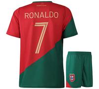 Kingdo Camiseta de Fútbol de Portugal Home - Niño y Adulto - Talla XL