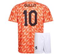 Kingdo Campeonato de Europa 88 Camiseta de Fútbol Gullit - Selección Holandesa - Naranja - Niño y Adulto - Talla XXL
