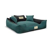 KingDog Cama antideslizante para perros con cremallera de Panamá Stretch MM43, cama para mascotas, desmontable y lavable, 100% poliéster, peso: 160 g/m2 (dimensiones exteriores: 75 x 65 cm/dimensiones