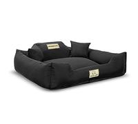 KingDog Cama antideslizante para perros con cremallera de Panamá Stretch MM43, cama para mascotas, desmontable y lavable, 100% poliéster, 160 g/m2 (dimensiones exteriores: 75 x 65 cm/dimensiones