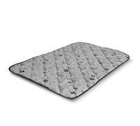 KingDog Prestige Cama para perros, colchón impermeable duradero (120 x 80 cm, huesos negros)