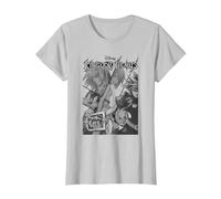 Kingdom Hearts Grey Panels Camiseta, Mujer, Plata, XL