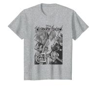 Kingdom Hearts Grey Panels Camiseta, Niños, Gris Jaspeado, 2 años