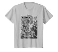 Kingdom Hearts Grey Panels Camiseta, Niños, Plata, 4 años