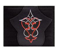 Kingdom Hearts Heartless & Nobody Emblemas Billetera/Cartera Bi-Fold con Porta-ID & Tarjetero, Negro