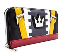 Kingdom Hearts Sora Traje Emblema de Corona Metálica Cartera Tipo Clutch con Bolsillo para Monedas & Tarjetero, Azul