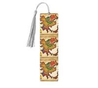 Kingdom of Bhutan Map03 - Marcadores de página de lectura de madera, 5 marcapáginas de madera con borlas, regalos para hombres y mujeres