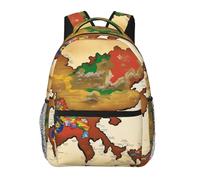 Kingdom Of Bhutan Map03 - Mochila básica y duradera con estampado de 20 x 29 x 40 cm, mochila básica duradera para viajes y vacaciones, mochila clásica