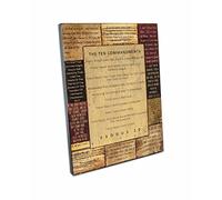 Kingdomware Wood Spirit & Truth Jewelry 198102 Placa de pared de diez mandamientos, pequeña, 57 x 43,8 cm.