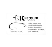 Kingfisher Fly Fishing Gancho para atar moscas sin rebaba