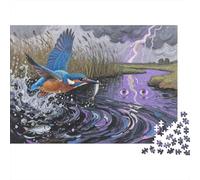 Kingfisher Puzzle 1000 Piezas Rompecabezas Adultos Niños A Partir De 12 Años The Corriente of Life Rompecabezas De Madera Estimulante Juego 1000pcs (75x50cm)