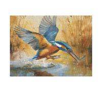 Kingfisher Puzzles 500 Piezas Desafío Nivel Difícil Rompecabezas para Adultos Aliviar Estrés Decoración Hogar DIY Moderno Portátil 500 PCS