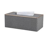 KINGFOM Caja de pañuelos de Piel sintética para Oficina, Coche, casa, Color Gris