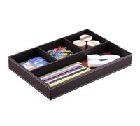 KINGFOM - Organizadores de cajones de Escritorio, Color marrón