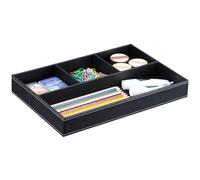 KINGFOM - Organizadores de cajones de escritorio, color negro