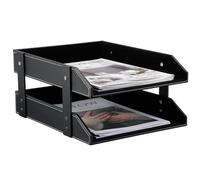 KINGFOM TM bandeja correo A4 pie (Negro, 2 Schubladen)