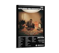KINGGHYLL Jhayco - Póster decorativo de Le Clique Vida Rockstar (X), lienzo decorativo para pared, decoración de sala de estar, póster estético moderno, 20 x 30 cm, estilo marco