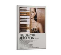 KINGGHYLL Póster decorativo de Alicia Keys con diseño del álbum de Alicia Keys, lienzo decorativo para pared, decoración de sala de estar, póster estético moderno, 20 x 30 cm, estilo marco