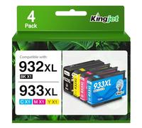 KINGJET 932XL 933XL Multipack Cartuchos de Impresora Compatibles para HP 932 XL 933 XL Cartuchos para HP Officejet 6600 6700 7612 7510 7110 6100 7610