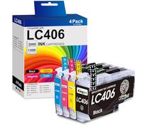 Kingjet LC406 - Cartuchos de tinta para impresora Brother LC406 LC406XL para impresora Brother MFC-J4335DW MFC-J4345DW MFC-J4535DW MFC-J5855DW MFC-J5955DW MFC-J6555DW MFC-J6955DW
