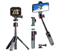 KINGJOY Mini trípode para cámara, portátil Vlog Travel Selfie Stick compatible con DJI OSMO Pocket 3/Insta 360 x 5/OSMO 360/Xtra/Sony/Canon/Nikon, mini trípode extensible de escritorio selfie