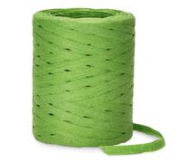 KINGLAKE Cinta de rafia natural de 200 m, cuerda de papel natural de rafia, cuerda de embalaje para decoración artesanal, embalaje de regalo, boda, Navidad, tejido verde