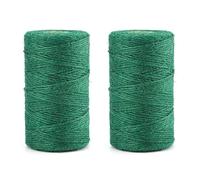 KINGLAKE Cuerda de yute natural de 200 m, color verde, 2 mm para manualidades, envoltura de regalos, jardinería, embalaje, decoración de Navidad