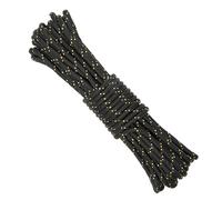 KINGLAKE - Cuerda trenzada de nailon negro de 8 mm, 20 m, cuerda para colgar, fuerte tracción para camping, supervivencia, jardinería, agrupación, taller, utilidad multiusos al aire libre