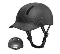 KINGLEAD Casco de Bicicleta, Casco Urbano Commuter, Elegante Casco de Bicicleta para Hombre y Mujer, para Ciclismo, Trekking, Ciudad, Scooter, Casco Ajustable (Fibra di carbonio, L:55-60CM)