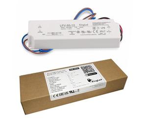 KingLed - Fuente de alimentación Mean Well, impermeable, 60 W, 12 V, corriente continua, modelo LPV-60-12, IP67, transformador de CA 220 V a CC 12 V, compatible con cinta de ledes, cód. 0595