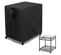 Kingling Cubierta de mesa para horno de pizza al aire libre para mesa grande Ooni, impermeable, cubierta de mesa de preparación para parrilla al aire libre, 82x82x90cm