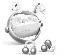 Kinglucky Auriculares inalámbricos 2 en 1, auriculares intraurales con cancelación de ruido y auriculares abiertos con clip, ajuste cómodo, carga de intercambio de energía de relé de hasta 50 horas