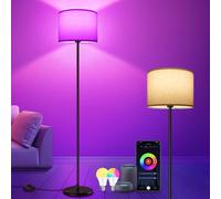 KingMile Lámpara de pie LED, lámpara de pie RGB, regulable, controlable mediante aplicación, compatible con Alexa/Google Assistant, 16 millones de colores, modo de bricolaje, modo de música y función