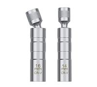 KINGOZOYI 2 Pirzas Llaves de Bujías, 3/8 Pulgadas 12 Puntos Llave Magnética para Bujías - 14mm y 16mm