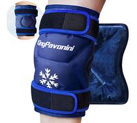 KingPavonini Bolsa de hielo XXL para rodilla que envuelve toda la rodilla después de la cirugía, paquete grande de hielo de gel reutilizable para lesiones, alivio del dolor, hinchazón, lesiones