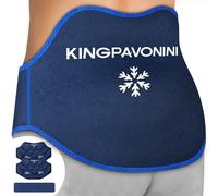 KingPavonini Paquete de hielo extra grande para aliviar el dolor de espalda con correa de extensión, paquete de 2 paquetes reutilizables de gel para cirugía lumbar, ciática, hernia de disco, dolor de