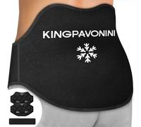 KingPavonini Paquete de hielo extra grande para aliviar el dolor de espalda con correa de extensión, paquete de 2 paquetes reutilizables de gel para cirugía lumbar, ciática, hernia de disco, dolor de