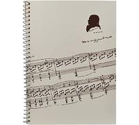 KingPoint Cuaderno de partituras en blanco de 50 páginas, cuaderno en espiral, cuaderno de escritura musical, accesorios de cuaderno de notas de piano (cuaderno de partituras)