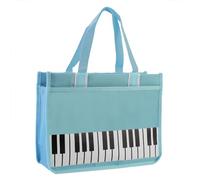 KingPoint Piano Key Music Note Bolso Música Tema Tote Bag Música Bolso Bolso Bolso Multiusos para Compras, Light Blue Piano Keys, medium