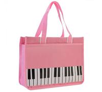 KingPoint Piano Key Music Note Bolso Música Tema Tote Bag Música Bolso Bolso Bolso Multiusos para Compras, Pink Piano Keys, Mittelgroß
