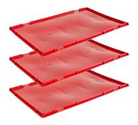 Kingpower 3X Tapa Tapadera para Euro Apilamiento de Plástico Caja Industrial Euro Caja Almacenamiento Eurobox
