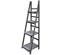 Kingpower Escalera de Estante la Estanteria 4 Anaquel Plegable 4 Colors, Color:Gris