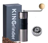 KINGrinder K6 - Molinillo de café manual manual con mango recto, 240 ajustes de molienda ajustables para prensa francesa, goteo, espresso con consistencia de montaje, molinillo cónico de acero