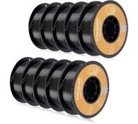 Kingroon Paquete de filamentos PLA de 1.75 mm para impresora 3D, filamento multicolor 3D de 10 kg, precisión dimensional +/- 0.03 mm, filamento de impresora 3D PLA con 10 rollos negro
