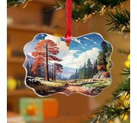 Kings Canyons - Adorno de Navidad del parque nacional de acuarela, póster artístico de viaje, recuerdo de granja, discos acrílicos transparentes, pósteres de aventura, impresiones de recuerdo para