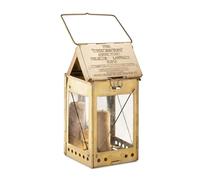 Kings County Tools Farol de Vela de latón | Diseño Vintage | Ideal para Acampar | Opciones de Montaje o Colgar