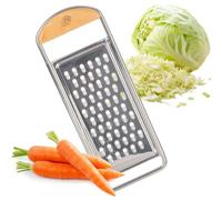 Kings County Tools - Rallador de queso y verduras de metal con asas de madera, fabricado en Italia