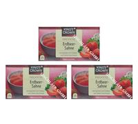 KING'S CROWN Té de fruta, crema de fresa con sabor a frutal y crema fina, 3 x 60 g
